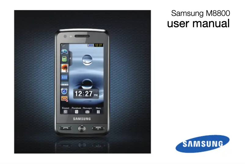 First page image of the manual for Pixon M8800