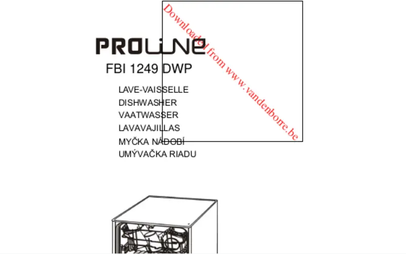 First page image of the manual for FBI 1249 DWP