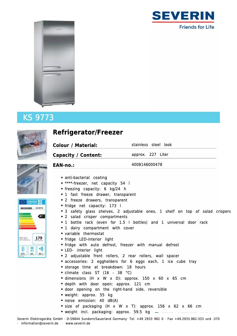 First page image of the manual for KS 9773