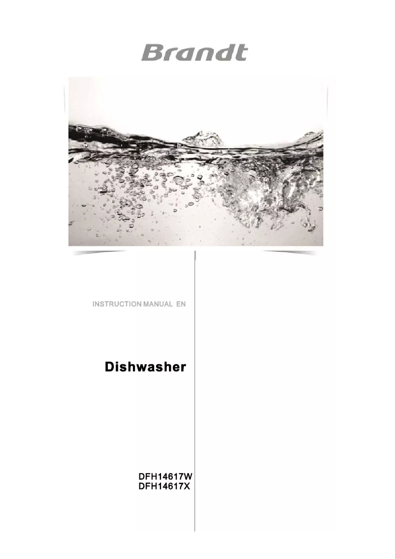 Page 1 of the manual User Manual Brandt DFH14617W