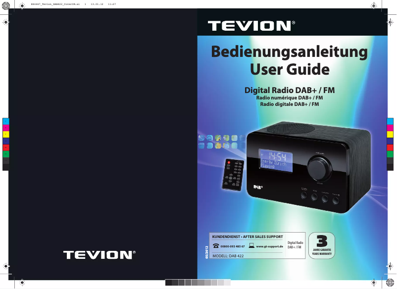 First page image of the manual for DAB 422