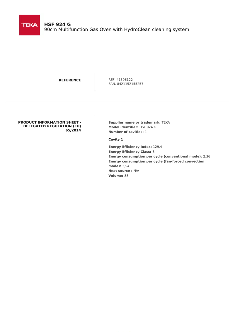 First page image of the manual for HSF 924