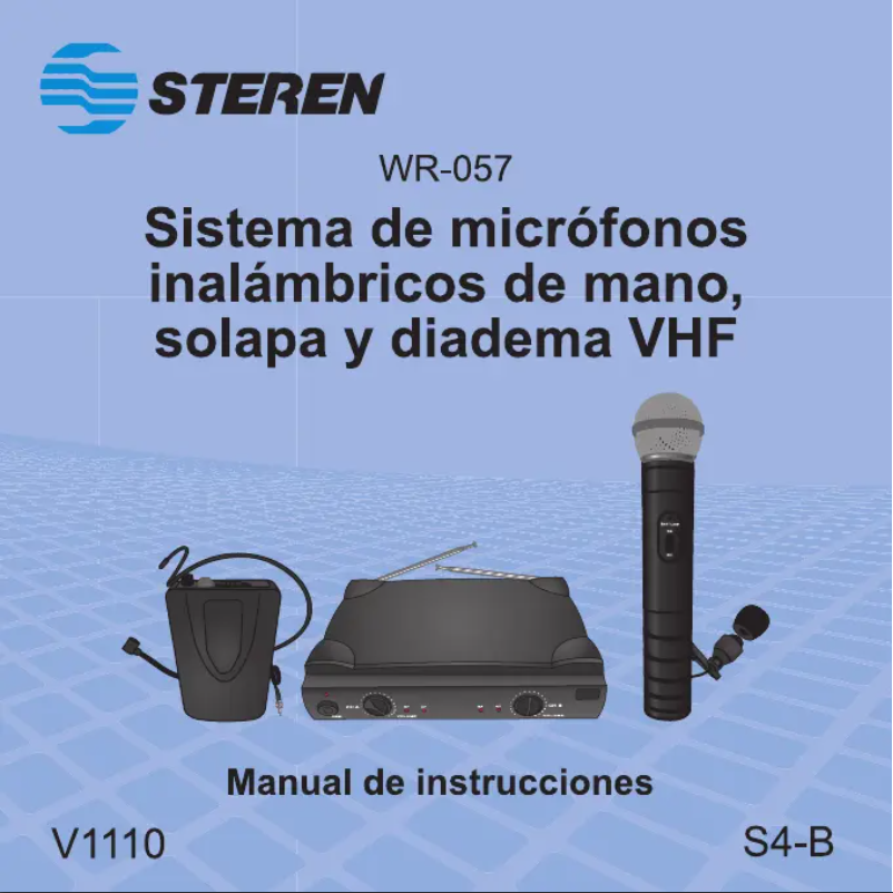 Page 1 of the manual User Manual Steren WR-057