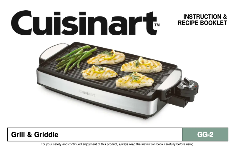 Page 1 of the manual User Manual Cuisinart GG-2