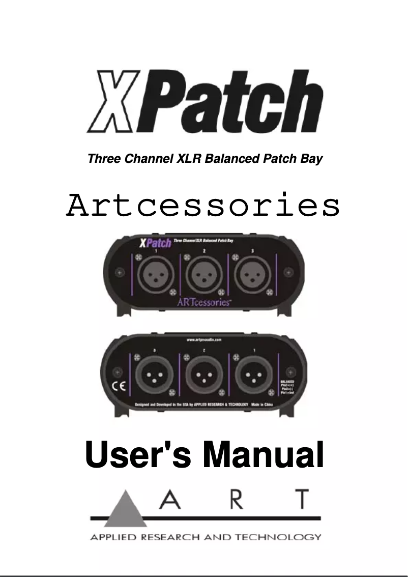 First page image of the manual for XPatch