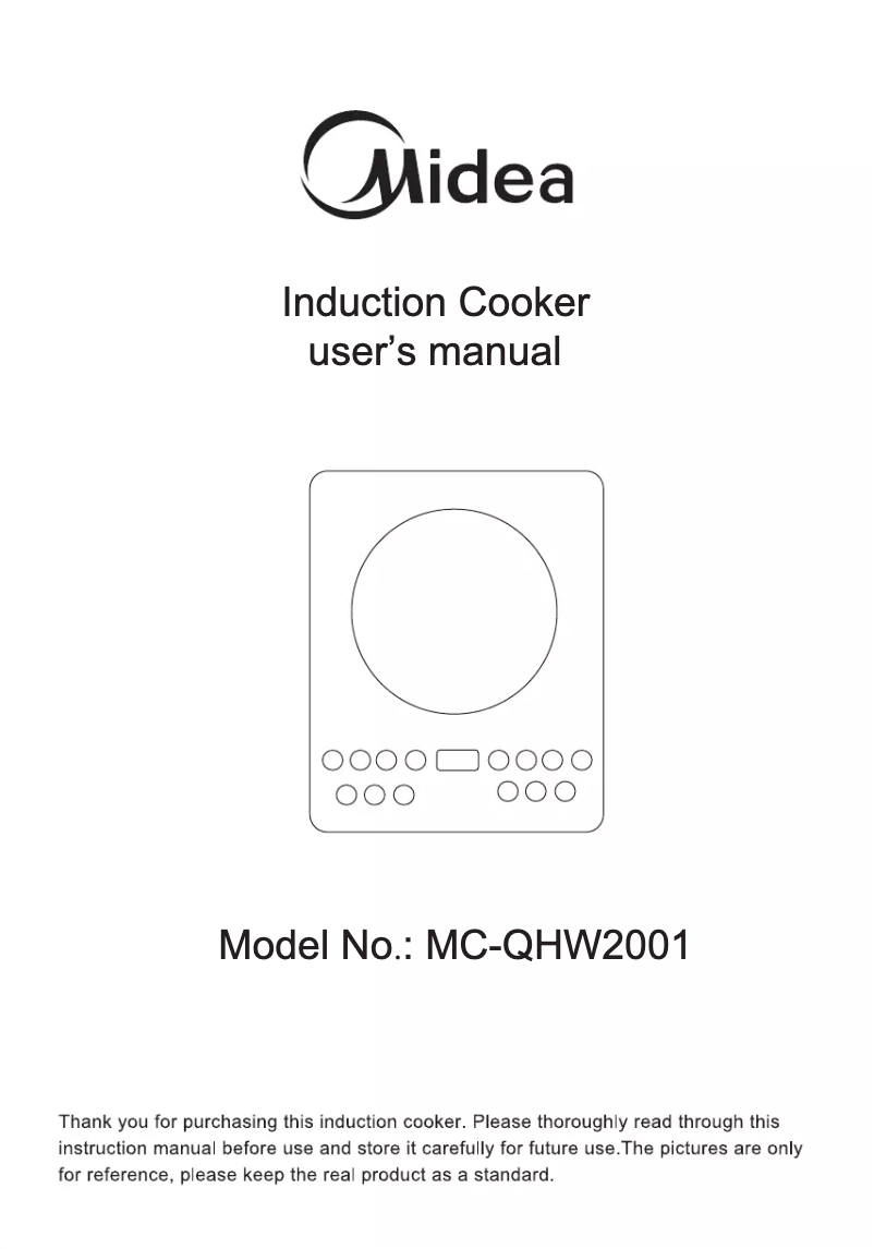 First page image of the manual for MC-QHW2002
