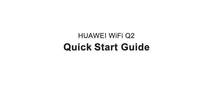 Page 1 of the manual User Manual Huawei WiFi Q2