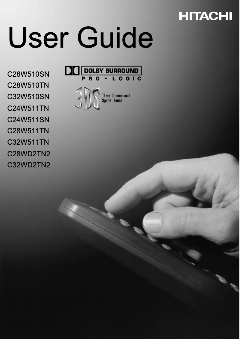 Page 1 of the manual User Manual Hitachi C28W510SN