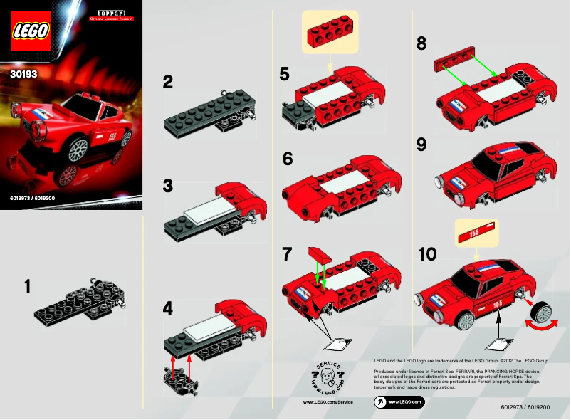 First page image of the manual for 250 GT Berlinetta