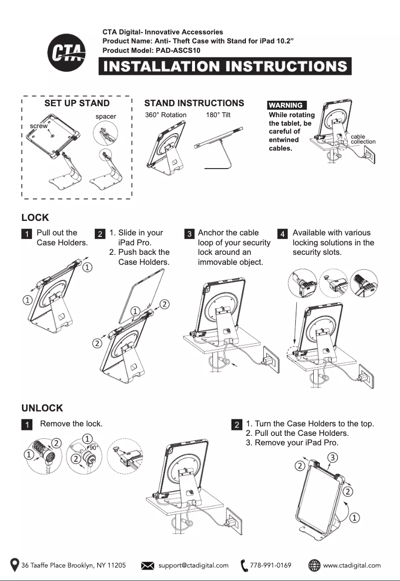 First page image of the manual for PAD-ASCS10