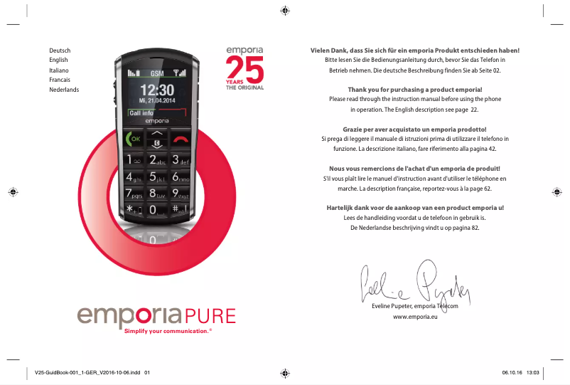 Page 1 of the manual User Manual BeBook Pure