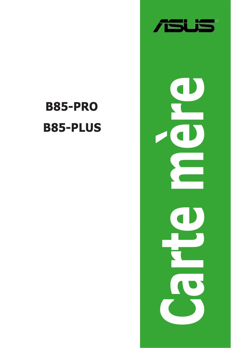 Page 1 of the manual User Manual Asus B85-PRO