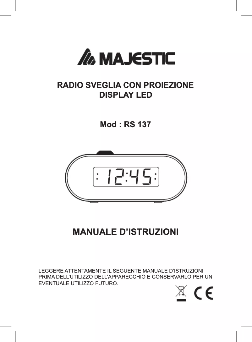 Page 1 of the manual User Manual Majestic RS-137