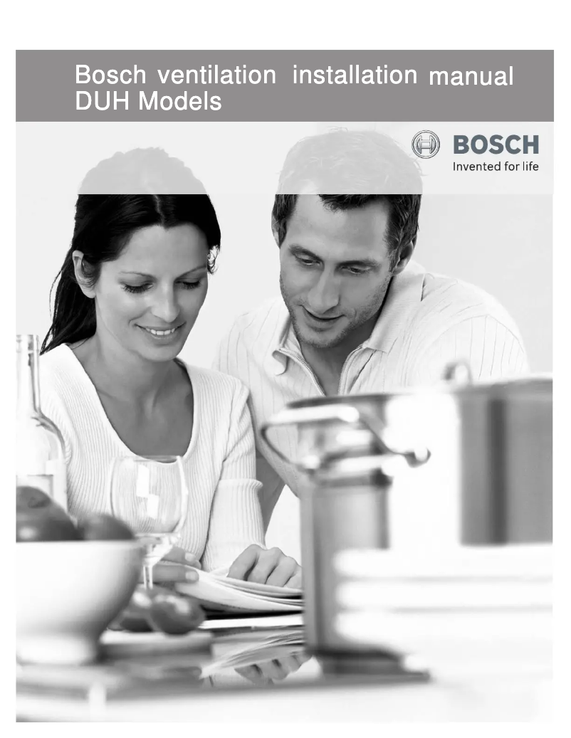Page 1 of the manual Installation Guide Bosch DUH30252UC
