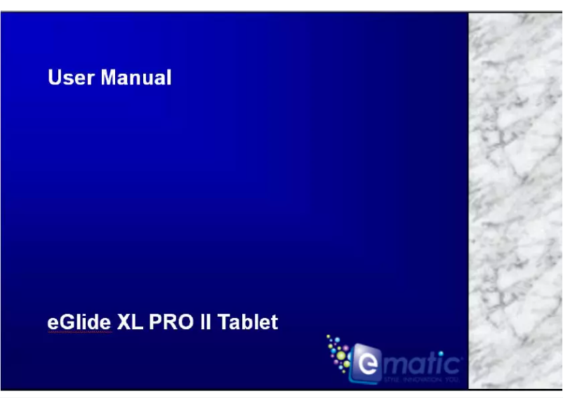 First page image of the manual for eGlideXL Pro II