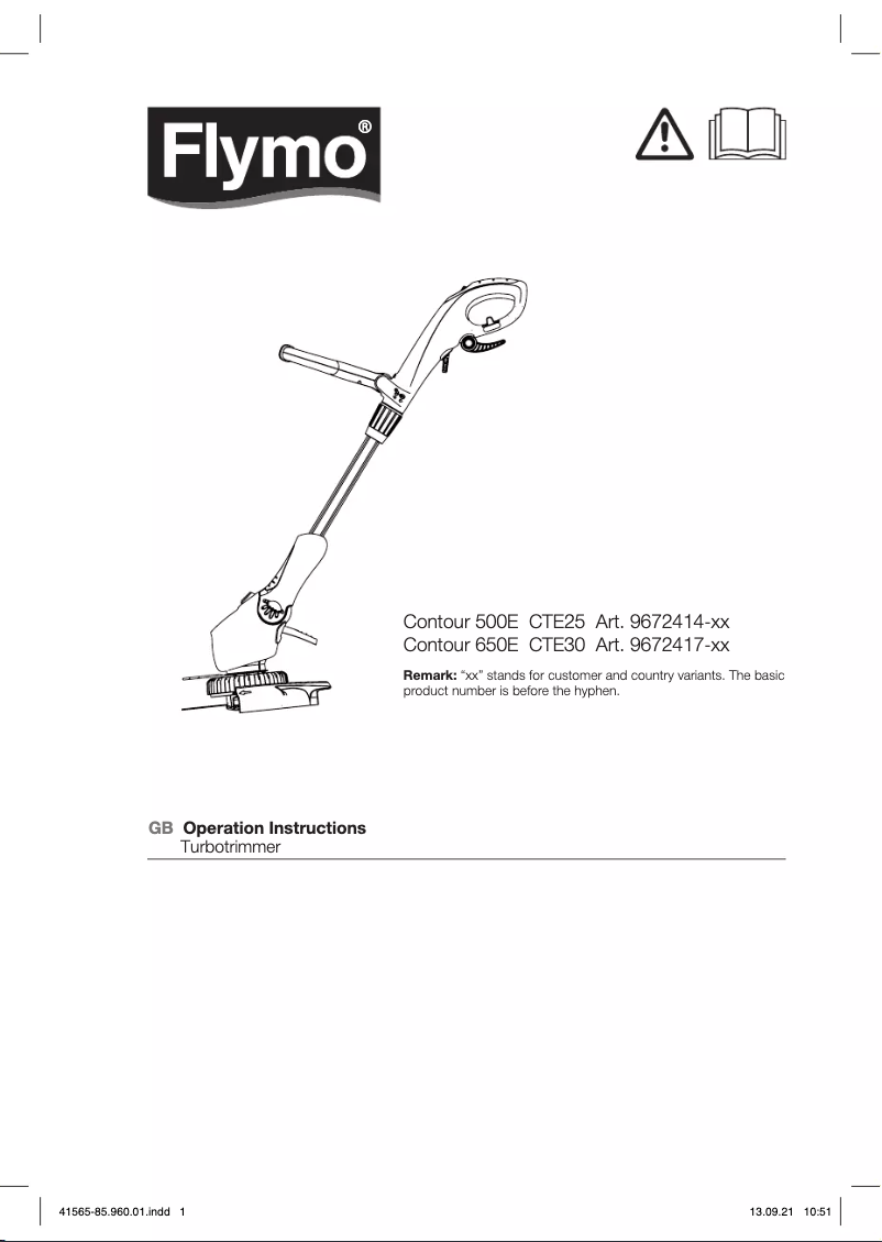 Page 1 de la notice Manuel utilisateur Flymo EasiCut 500