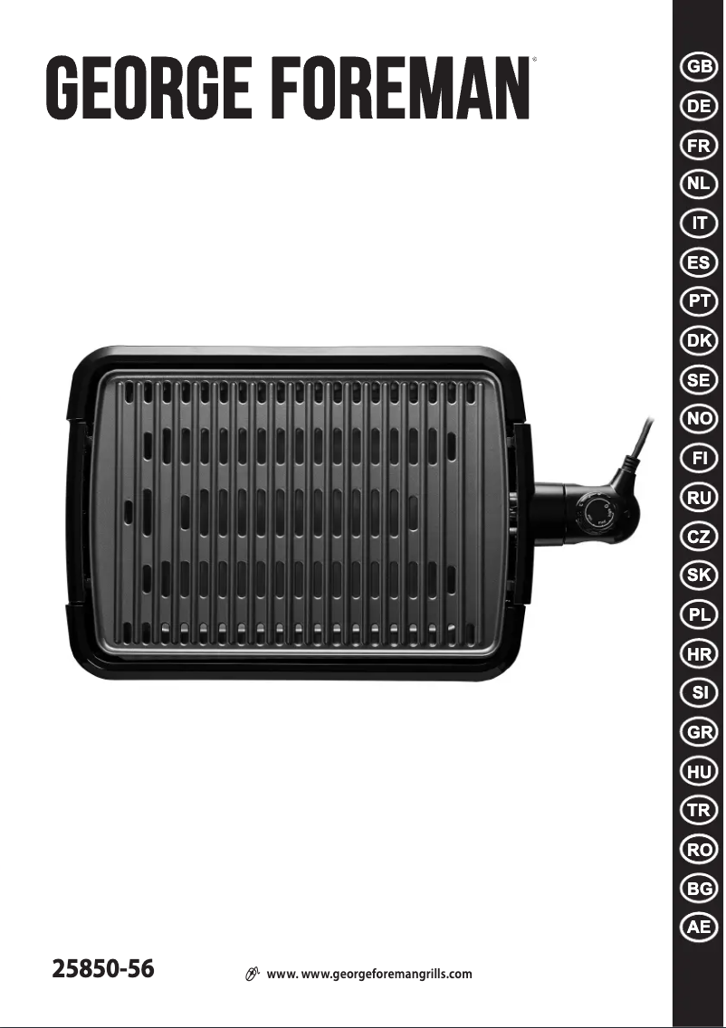 Page 1 of the manual User Manual George Foreman 25850-56