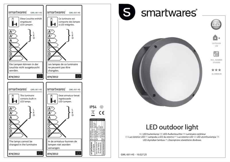 Page 1 of the manual User Manual Smartwares 10.027.25