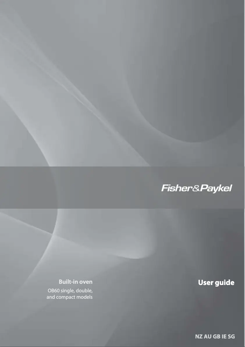 Page 1 of the manual User Manual Fisher & Paykel OB60SCEX4