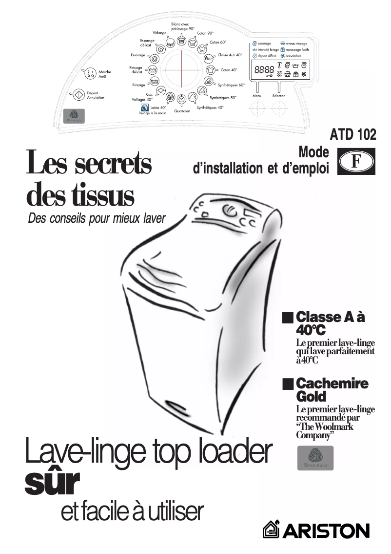 Page 1 of the manual User Manual Ariston Thermo ATD 102