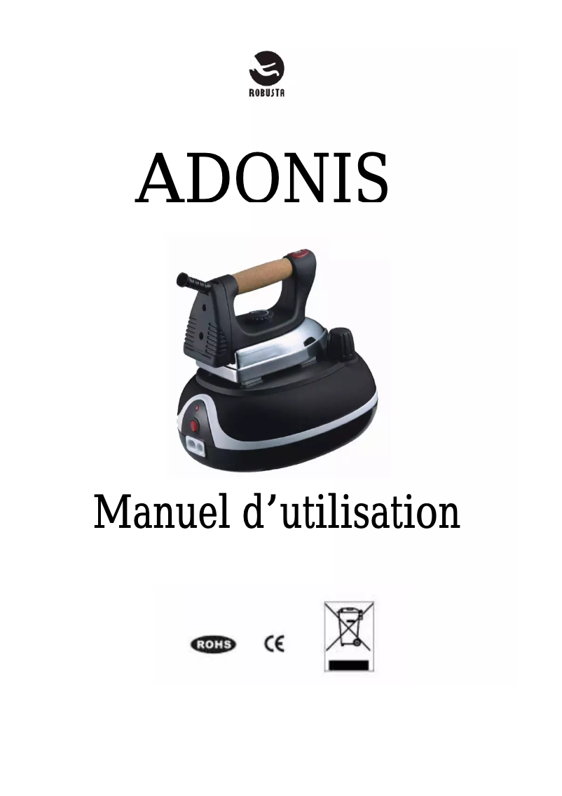 First page image of the manual for Adonis