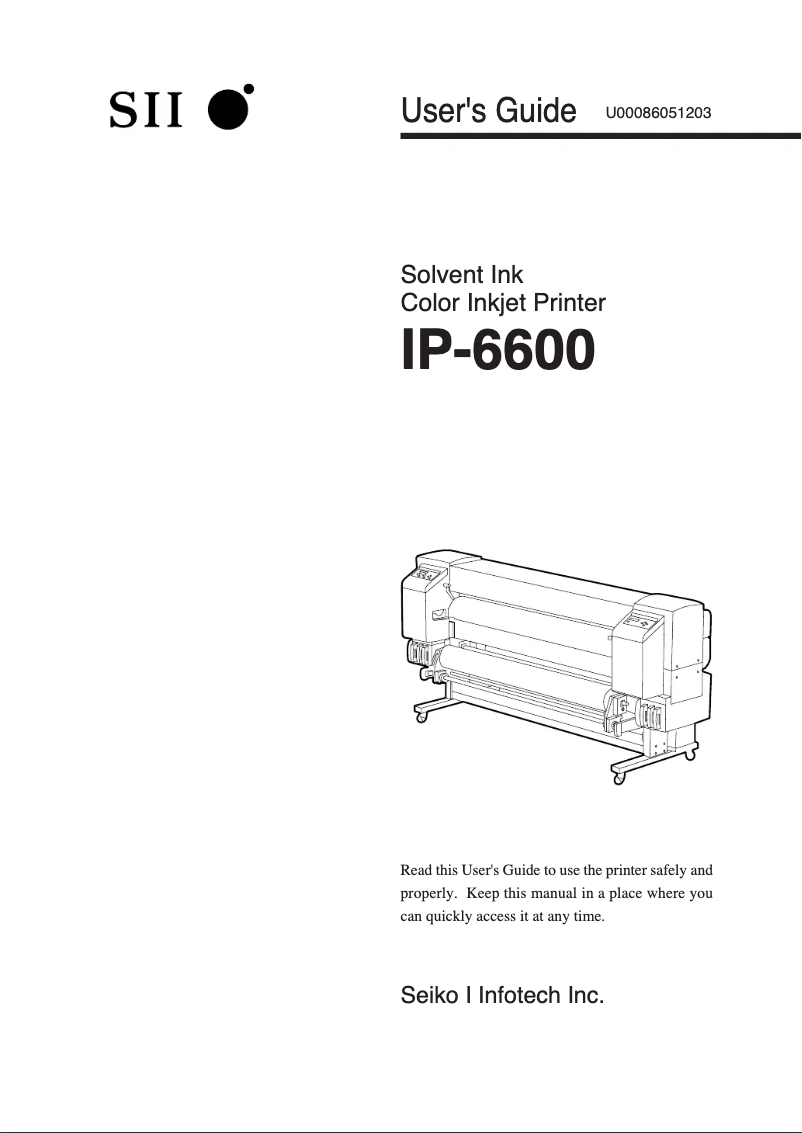 First page image of the manual for IP-6600