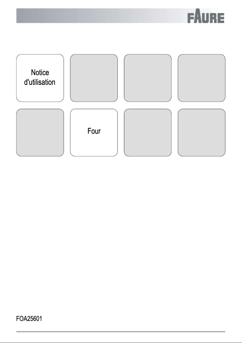 Page 1 of the manual User Manual Faure FOA25601XK
