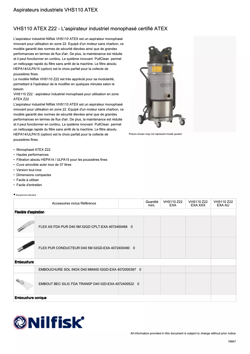 First page image of the manual for VHS110 Z22