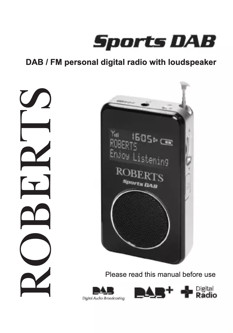 Page 1 of the manual User Manual Roberts SportsDAB 6