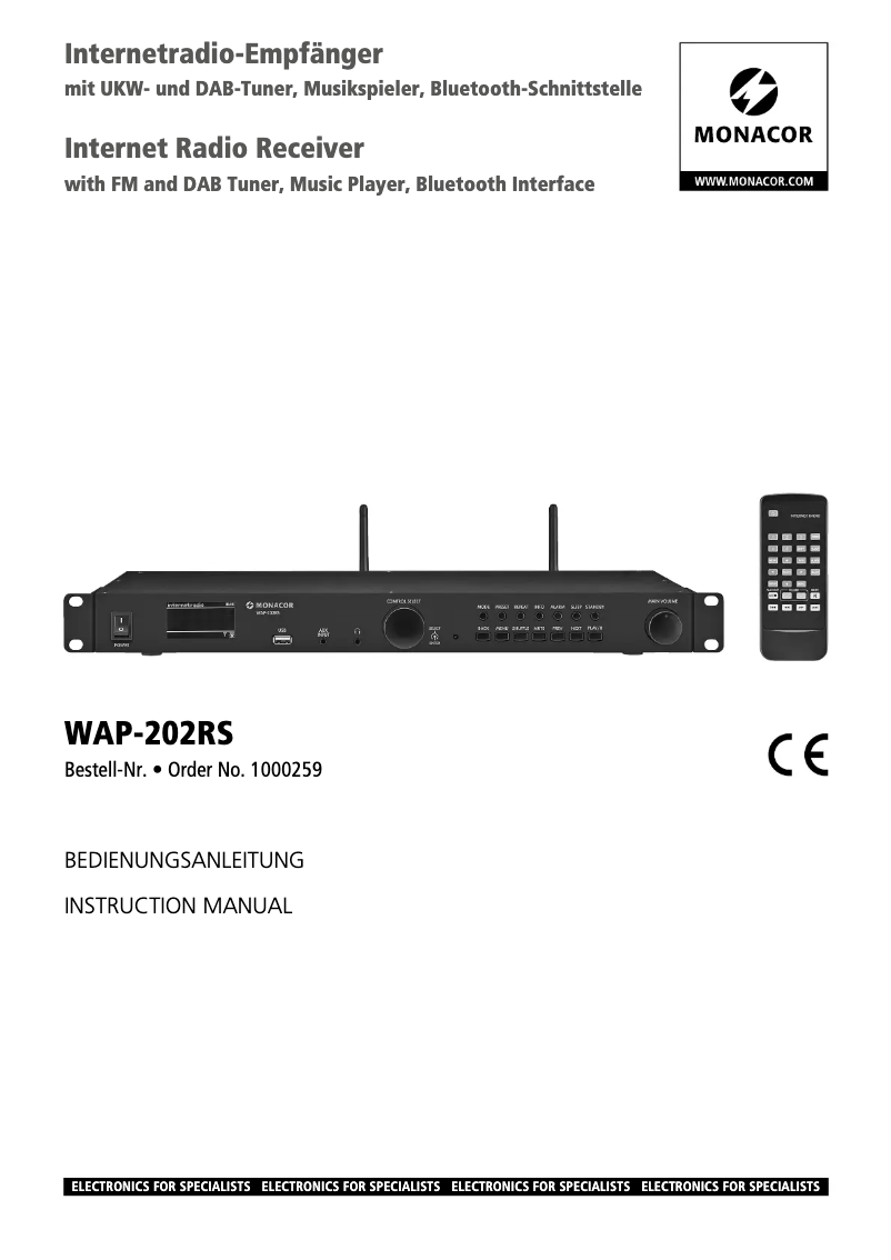 First page image of the manual for WAP-202RS