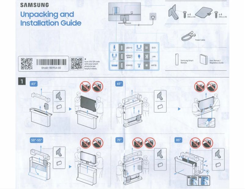 First page image of the manual for QN85QN90D