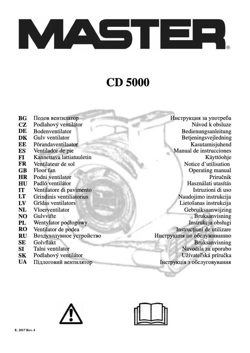 Page 1 of the manual User Manual Master CD 5000