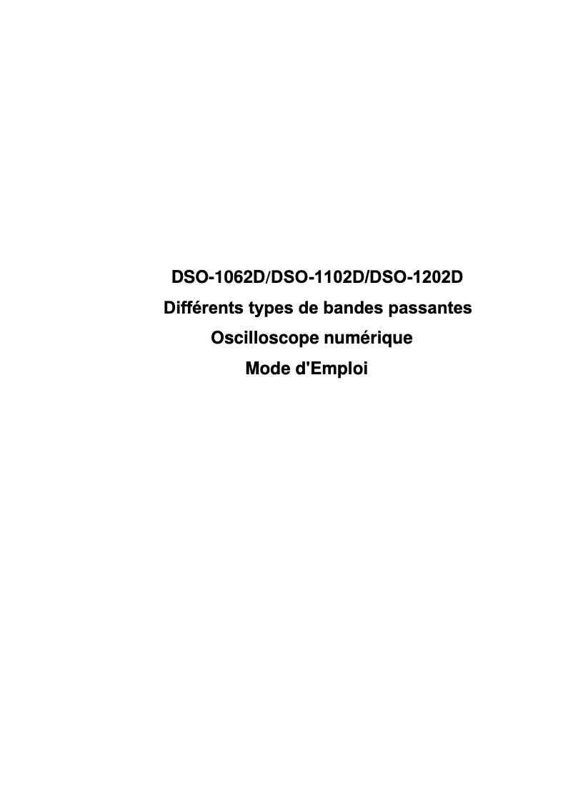 Page 1 of the manual User Manual Voltcraft DSO-1102D