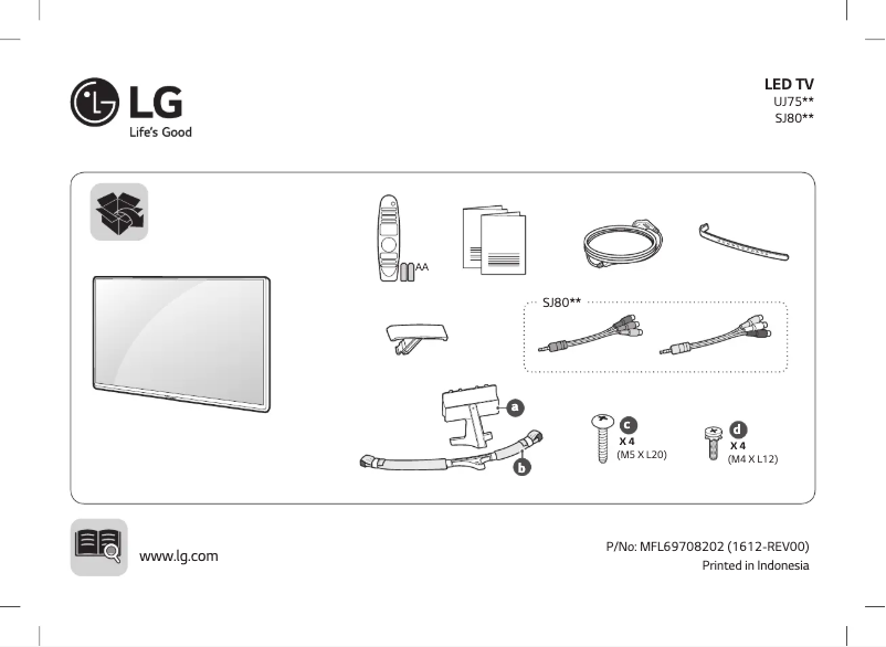 Page 1 of the manual User Manual LG 49SJ800T