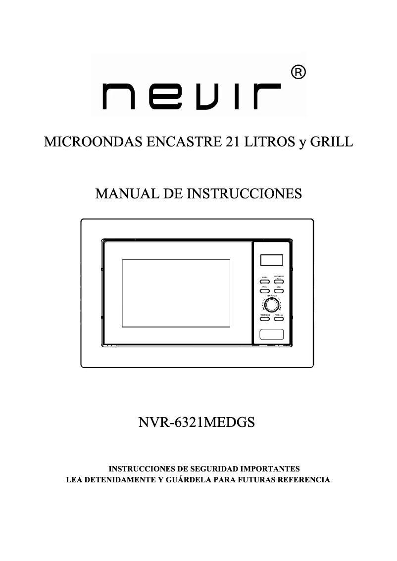 First page image of the manual for NVR-6321MEDGS