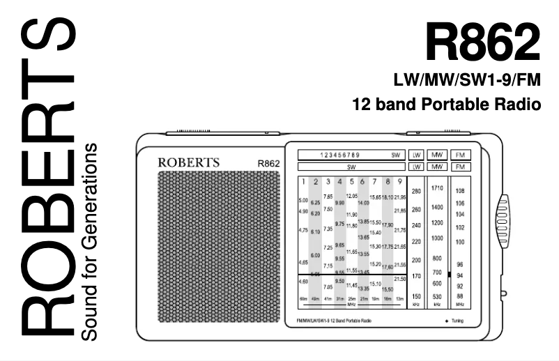 Page 1 of the manual User Manual Roberts R862