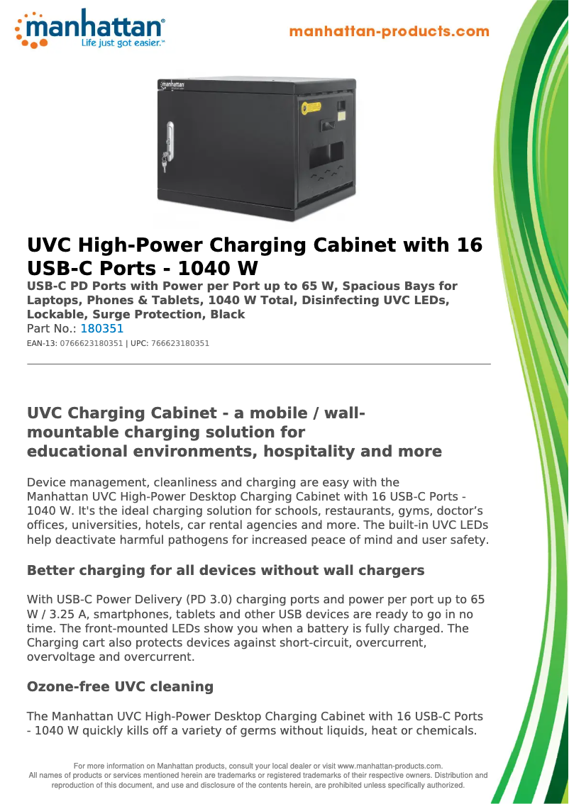 First page image of the manual for 180351