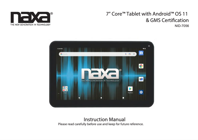 Page 1 of the manual User Manual Naxa NID-7056