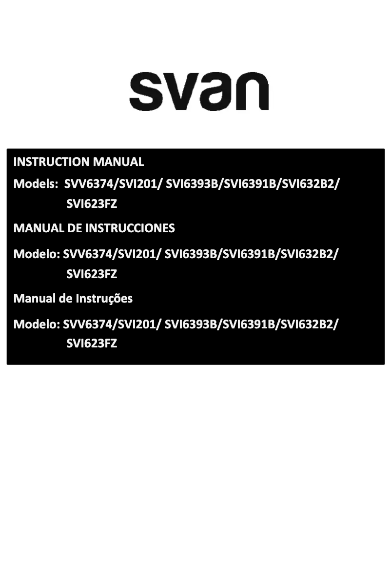Page 1 of the manual User Manual SVAN SVI632B2