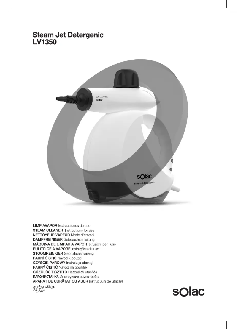 Image de la première page du manuel de l'appareil Steam Jet Detergenic LV1350