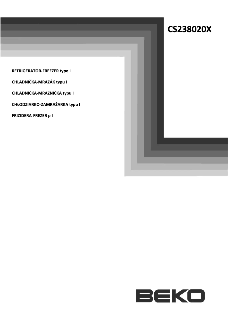 Page 1 of the manual User Manual Beko CS 238020 X