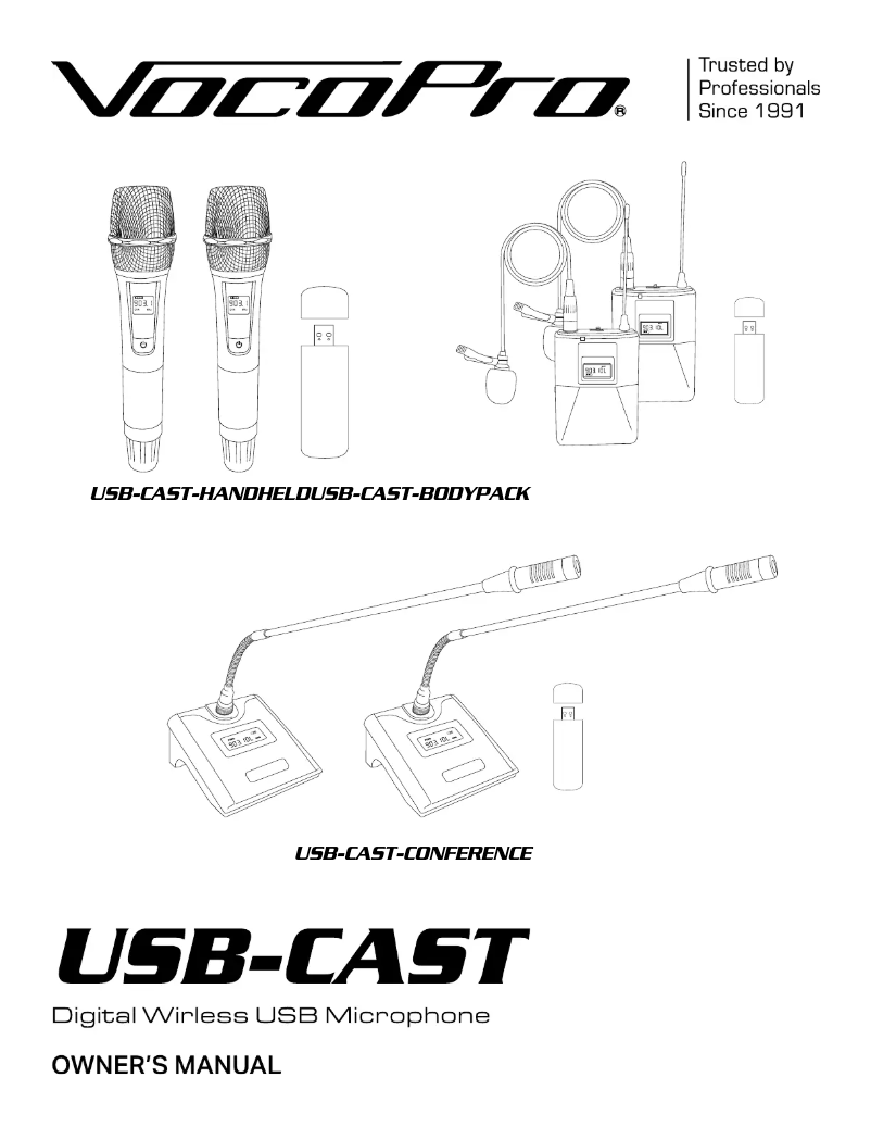 Page 1 of the manual User Manual Vocopro USB-Cast-Handled