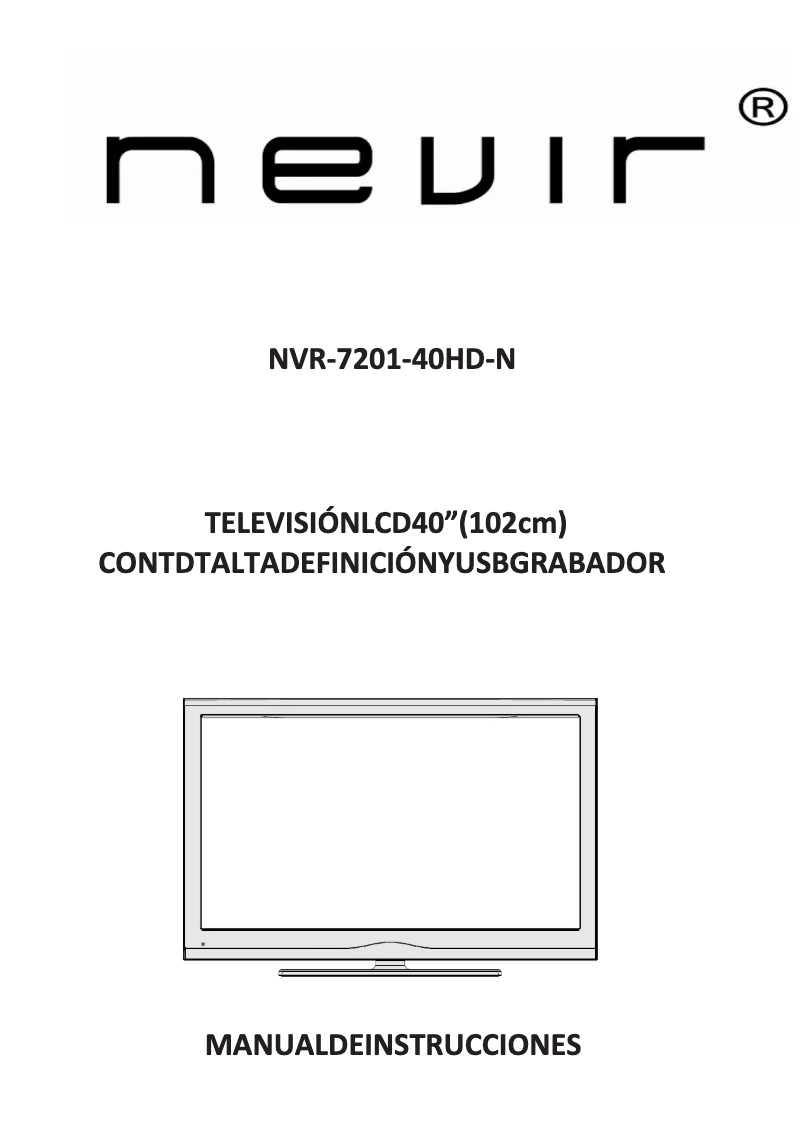 Page 1 of the manual User Manual Nevir NVR-7201-40HD-N