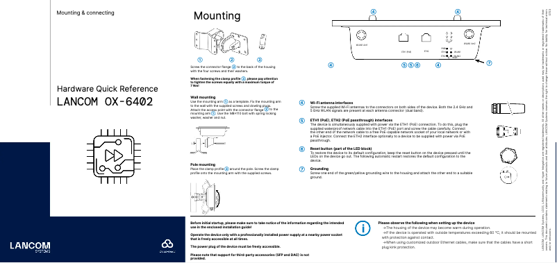 Image de la première page du manuel de l'appareil OX-6402