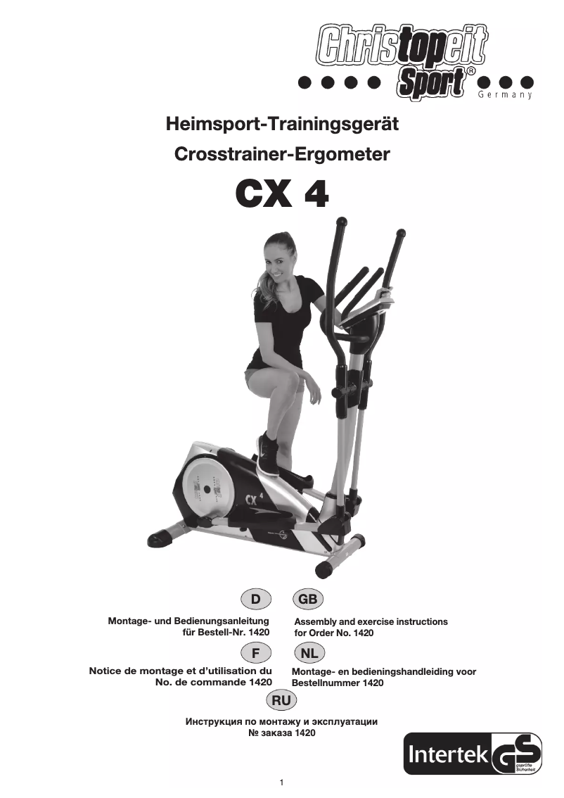 First page image of the manual for CX 4