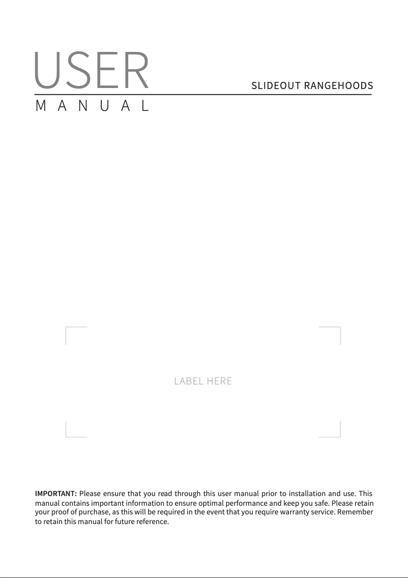 First page image of the manual for WPRS90ASL