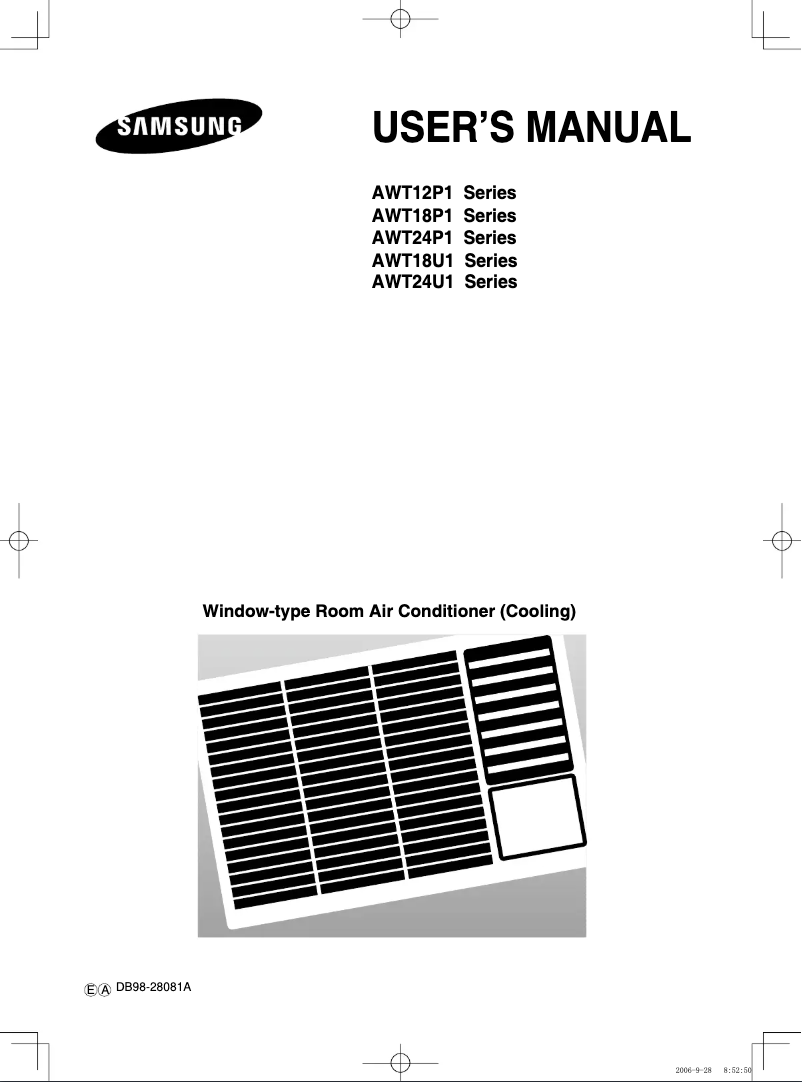 Page 1 of the manual User Manual Samsung AWT12P1B