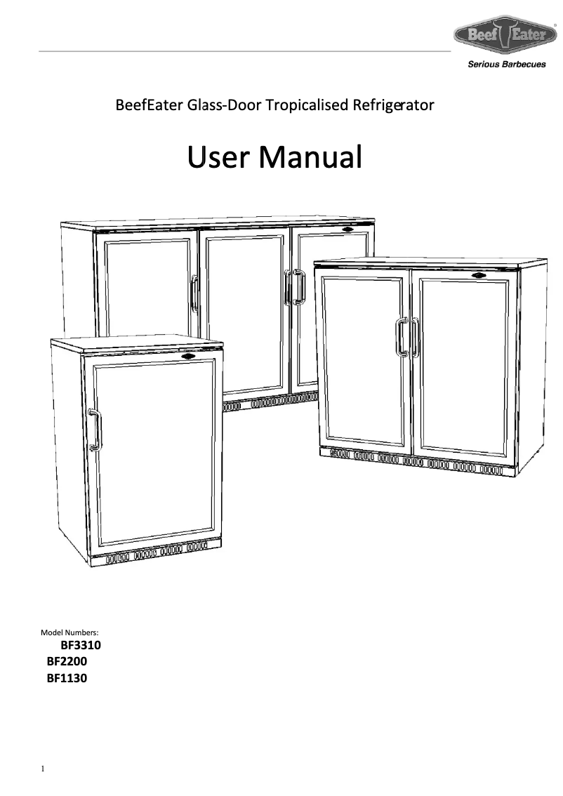 Page 1 of the manual User Manual BeefEater BF2200