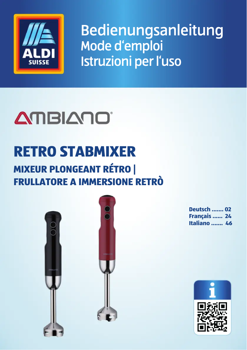 Page 1 of the manual User Manual Ambiano GT-SBP-02