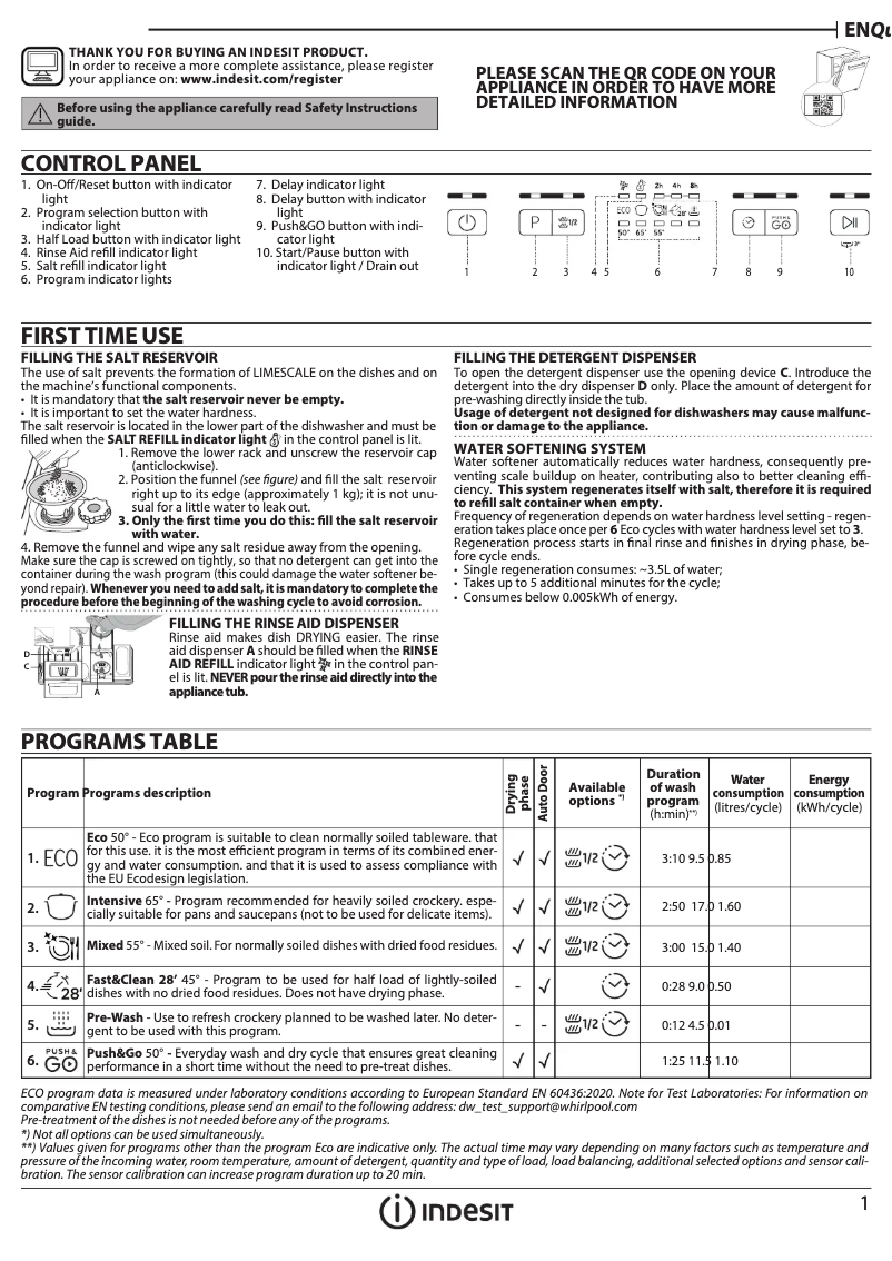 First page image of the manual for I3B L634 X